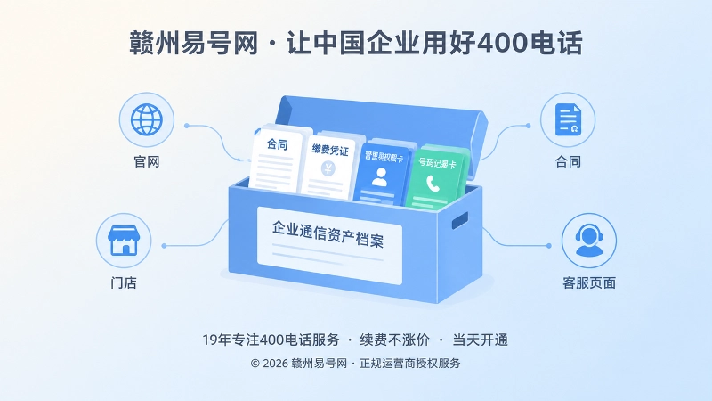 400电话办理后企业通信资产档案聚焦内图