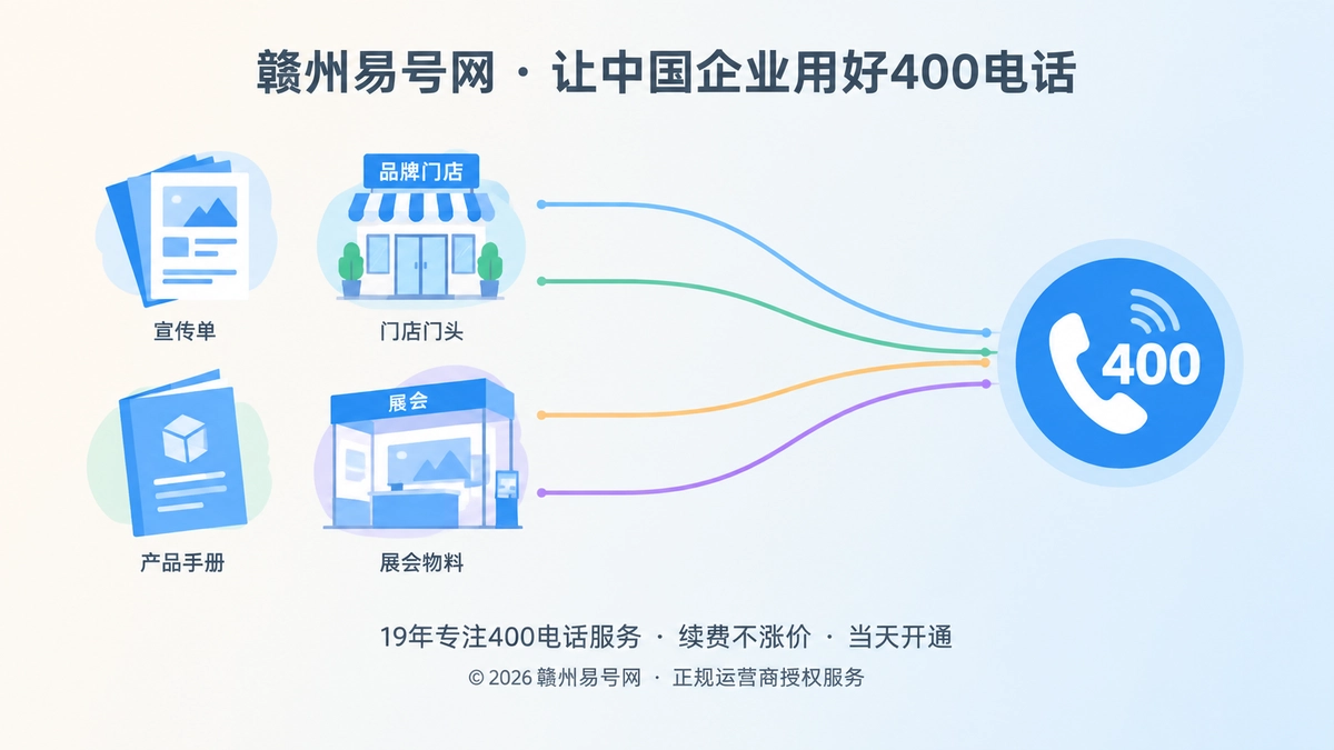 宣传单、门头、手册等渠道物料汇聚到同一个400电话的品牌归因示意图